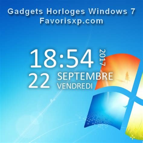 gadget windows 7 horloge